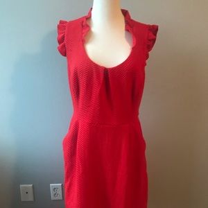 Anthropologie Red Dress